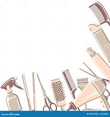 Fondo De Barbershop Con Herramientas De Peluquería Profesionales.  Ilustración De Corte De Pelo. Ilustración del Vector - Ilustración de  botella, haircut: 235441392